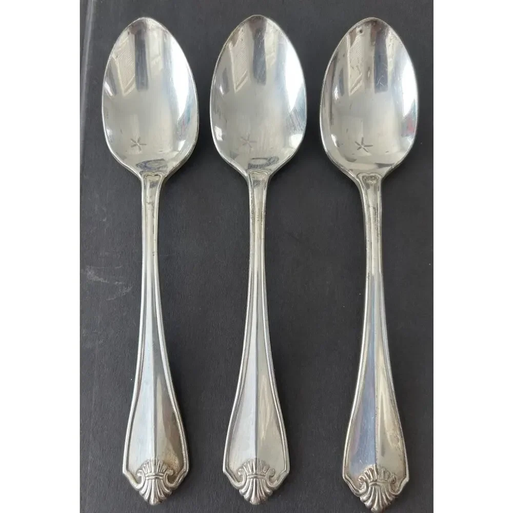 Vtg Rogers Oneida 1811 King‎ James Silverplate Teaspoon Set of 3 Flatware